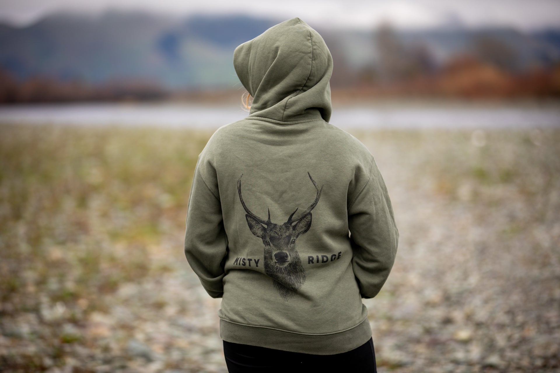 Stag Hoodie Misty Ridge